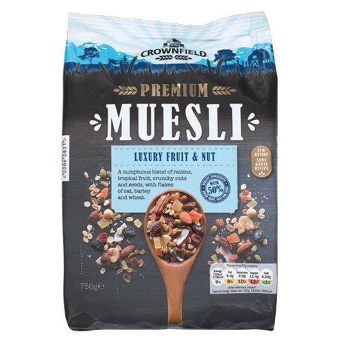 Crownfield Premium Muesli Luxury Fruit & Nut 750g