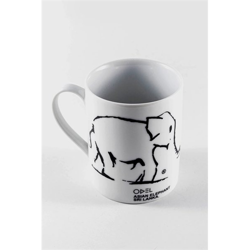 Luv SL White Porcelain Elephant Mug
