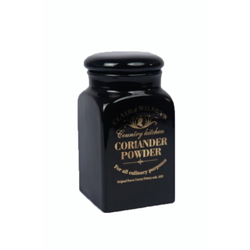 Odel Black Coriander Powder Storage Ceramic Jar