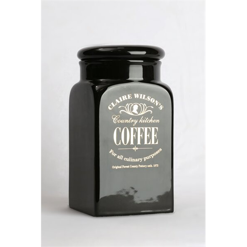 Odel Coffee Storage Jar Ceramic Black