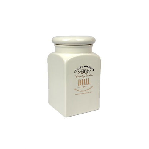 Odel White Dhal Storage Ceramic Jar