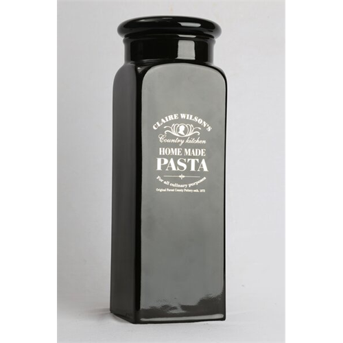 Odel Pasta Storage Jar Ceramic Black