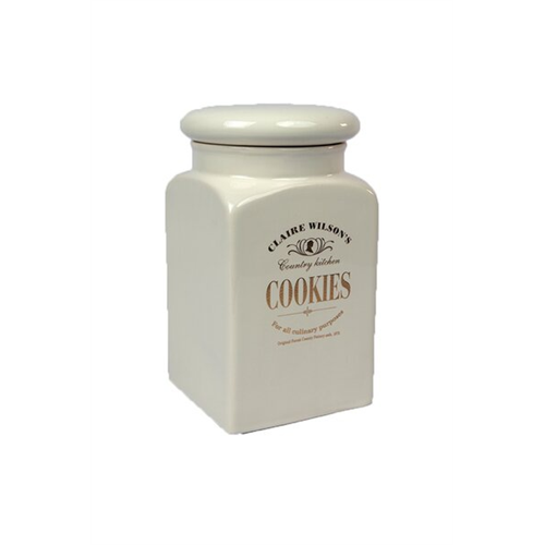 Odel White Cookies Storage Ceramic Jar