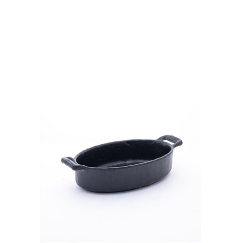 Odel Serving Dish Oval Deep With Handles Melamine Black