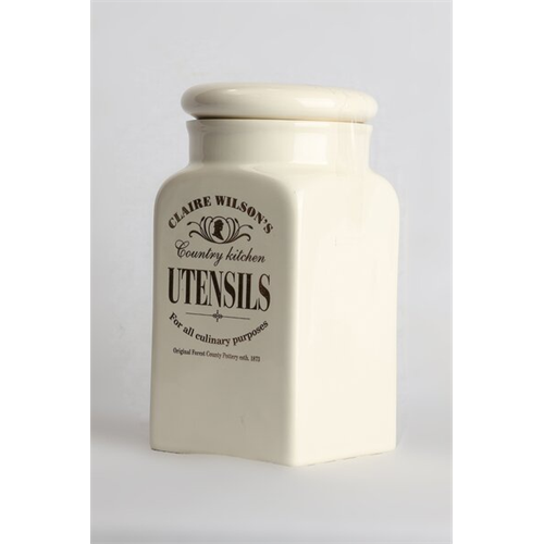 Odel White Colour Utensil Storage Ceramic Jar
