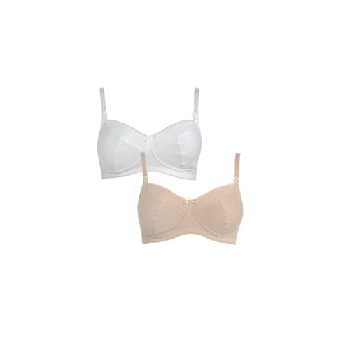 Mothercare Nude And White Soft Cup Nursing Bras - 2 Pack