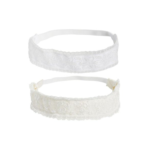 Mothercare White And Cream Lace Alice Bands - 2 Pack
