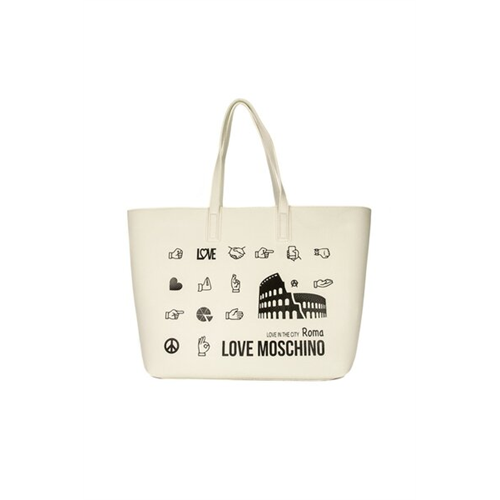 Love Moschino Borsa Pu White Tote Bag