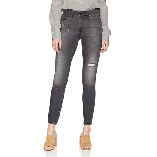 Armani Exchange Grey Distressed Skinny Jeans