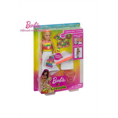 Mattel Barbie Crayola Rainbow Fruit Surprise Scented Doll