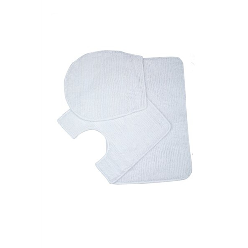 Odel Solid White Nonslip 3Pcs Set Bathmats