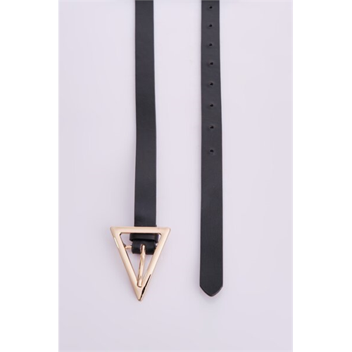 Backstage Black Triangle Buckle Detailed Belts