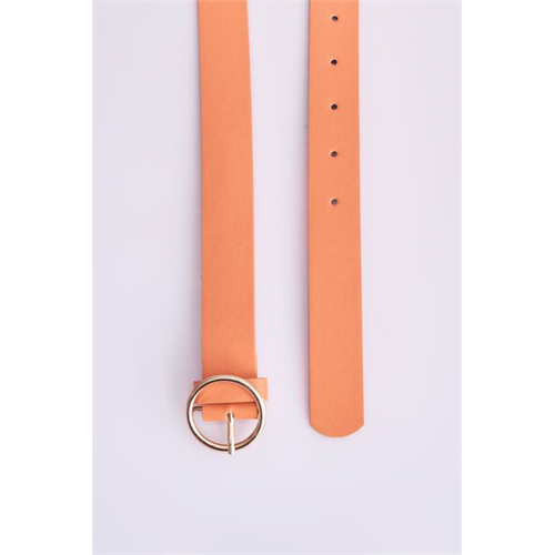 Backstage Orange Round Buckle Detailed Belts