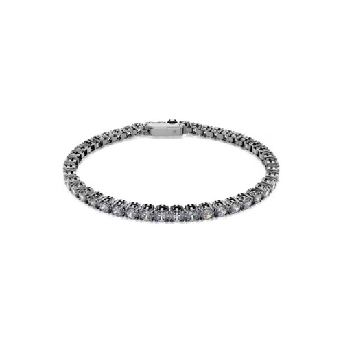 Swarovski Matrix Round Cut Silvery Grey Ruthenium Plated Bracelet