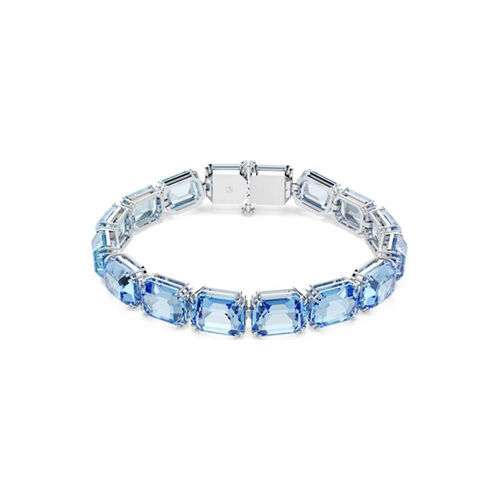 Swarovski Millenia Blue Octagon Cut Rhodium Plated Bracelet