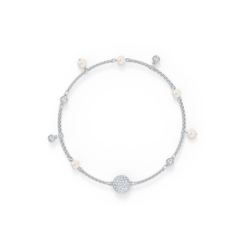 Swarovski Remix Collection Delicate Pearl Strand, White, Rhodium Plated