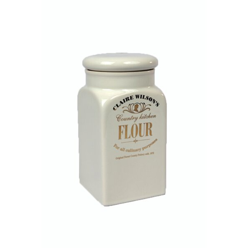 Odel White Flour Storage Ceramic Jar