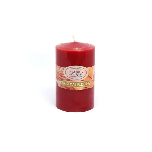 Odel Scented 3X5 Pillar Candle Xmas Pudding Red