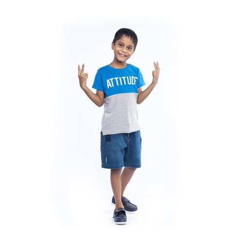 Boysenbear Blue Attitude Crew Neck T-Shirt