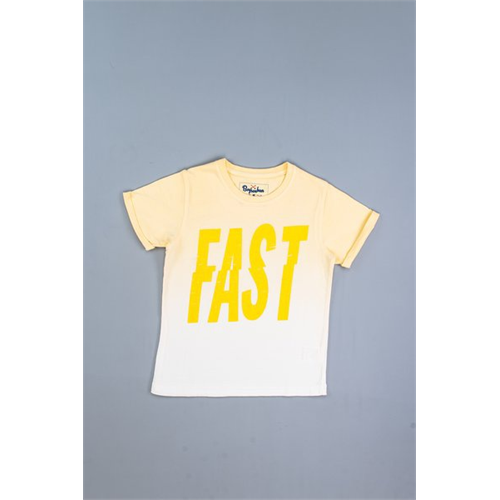 Boysenbear Yellow Fast Crew Neck T-Shirt