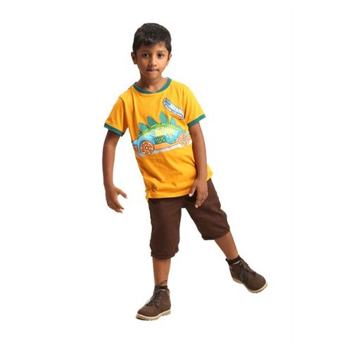 Hot Wheels Solid Color Motosaurus Graphic Printed Short Sleeves T Shirt