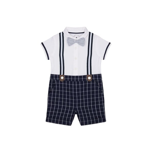 Mothercare Boys Classics Heritage Mock Braces Romper