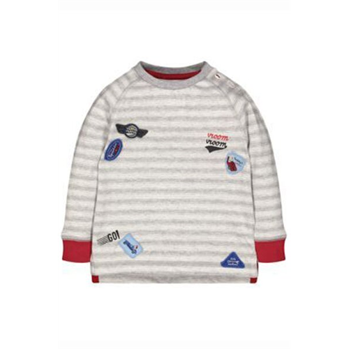 Mothercare Boys Grey Stripe Racing Badge T-Shirt