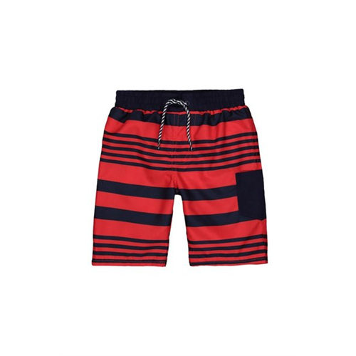 Mothercare Boys Stripe Navy & Red Short