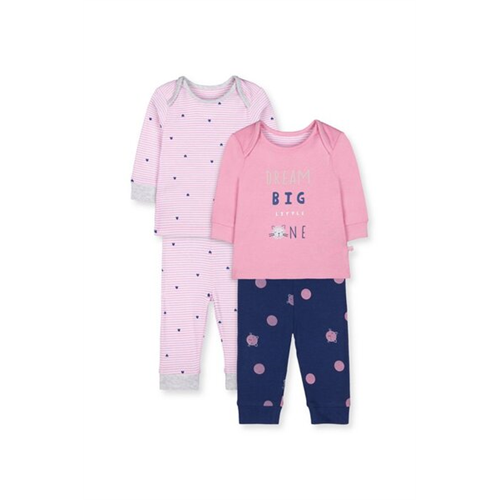 Mothercare Girls Cat & Striped Pyjama