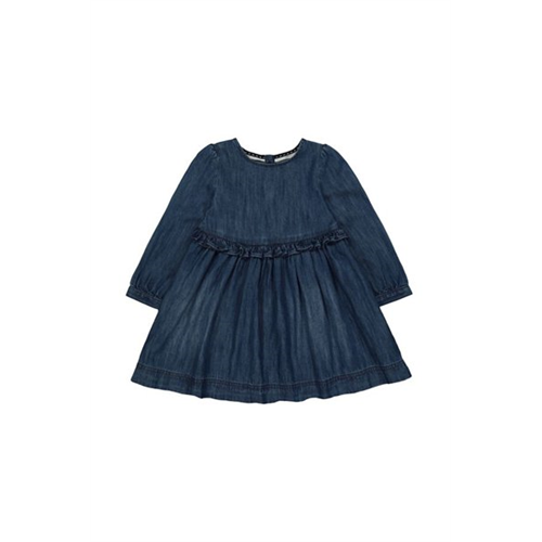 Mothercare Girls Denim Frill-Waist Dress