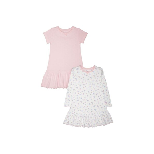 Mothercare Girls Floral & Pointelle Nighties 2 Pack