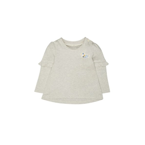 Mothercare Girls Grey Marl Applique T-Shirt