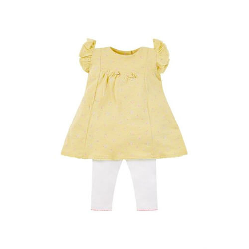 Mothercare Girls IO White & Yellow Jersey