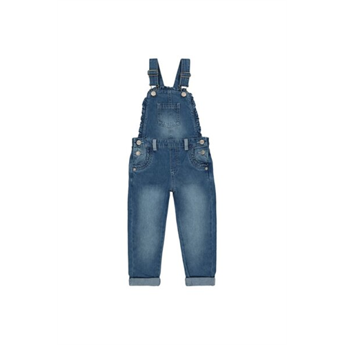 Mothercare Girls Light Wash Denim Dungarees