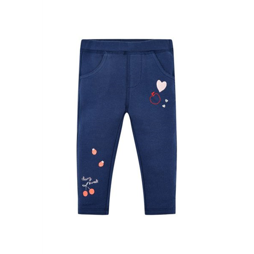 Mothercare Girls Navy Blue Cherry Jeggings