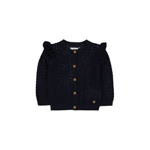 Mothercare Girls Navy Blue Pointelle Cardigan