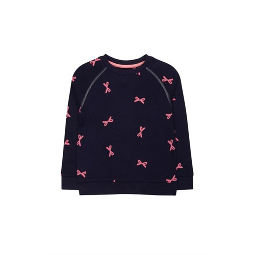 Mothercare Girls Navy Bow Sweat Top