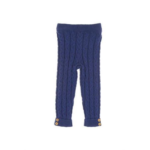 Mothercare Girls Navy Cable Knit Leggings