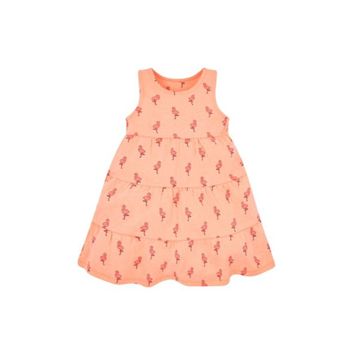 Mothercare Girls Neon Flamingo Dress /Multi-Colour