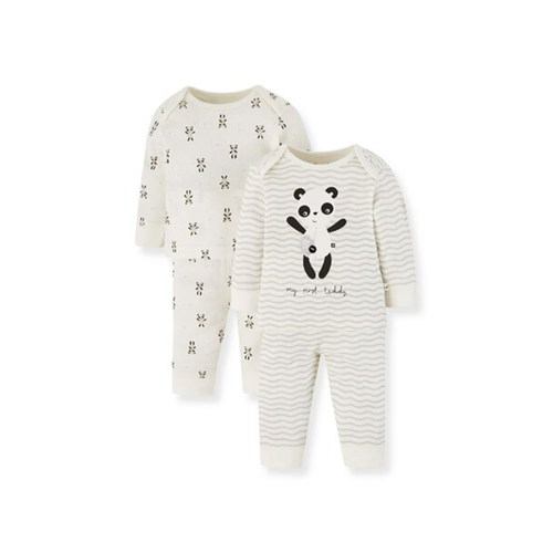 Mothercare Girls Panda Pyjamas 2 Pack