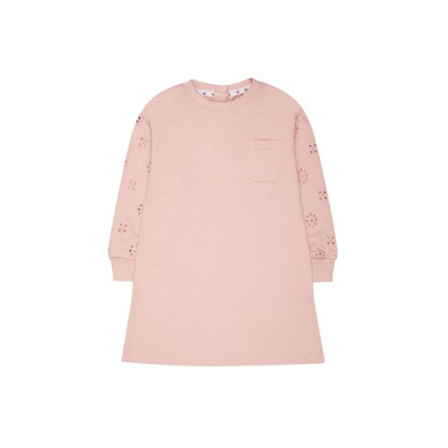 Mothercare Girls Pink Broderie Sweater Dress