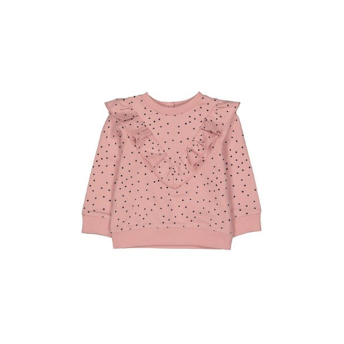 Mothercare Girls Pink Spot Frilly Sweat Top