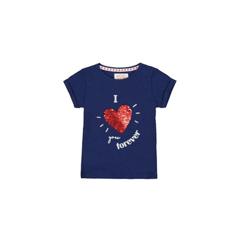 Mothercare Girls Sequin Heart T-Shirt
