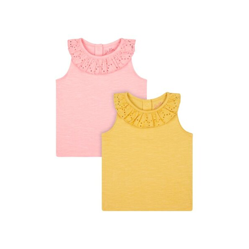 Mothercare Girls Solid Colour Beachcomber Vest 2 Pack