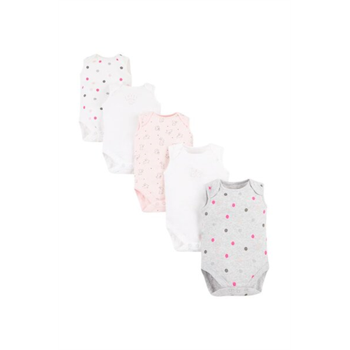 Mothercare Girls Sweet Dreams Bunny Sleepsuits - 5 Pack