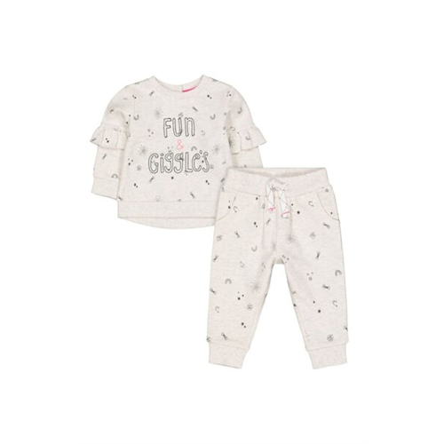 Mothercare Girls White Colour Fun Giggles Printed Set