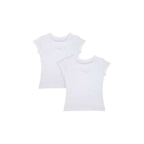 Mothercare Girls White T-Shirts - 2 Pack