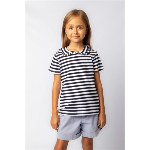 OVS Girls Blue Striped Polo