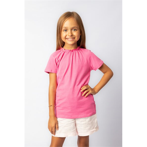 OVS Girls Pink T-Shirt S/S Rouche