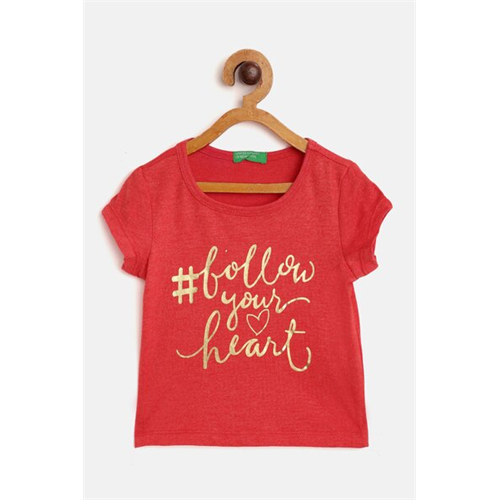 United Colors Of Benetton GIrls Message GIrlss Tshirt